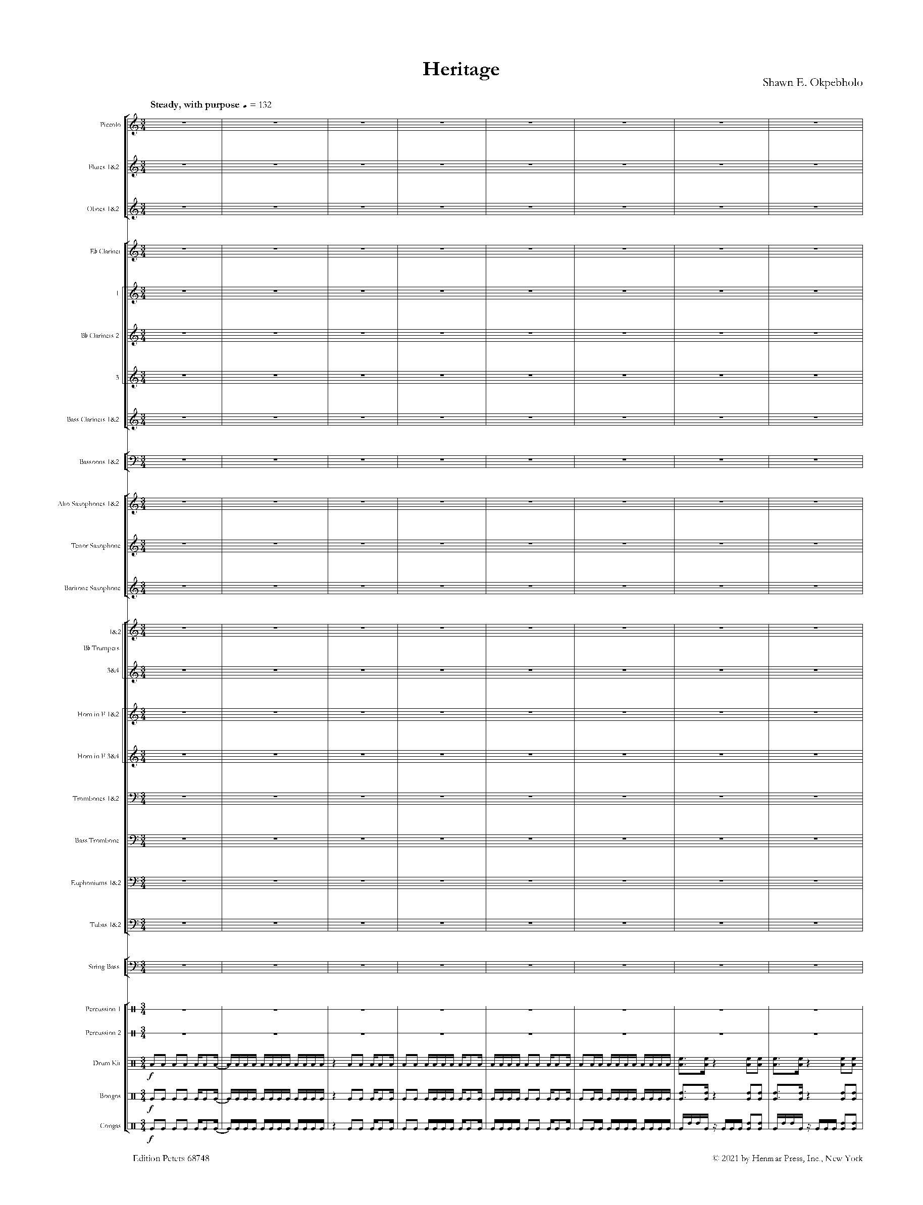 Beispielseite 1 zu Okpebholo, Shawn E. Heritage Concert Band