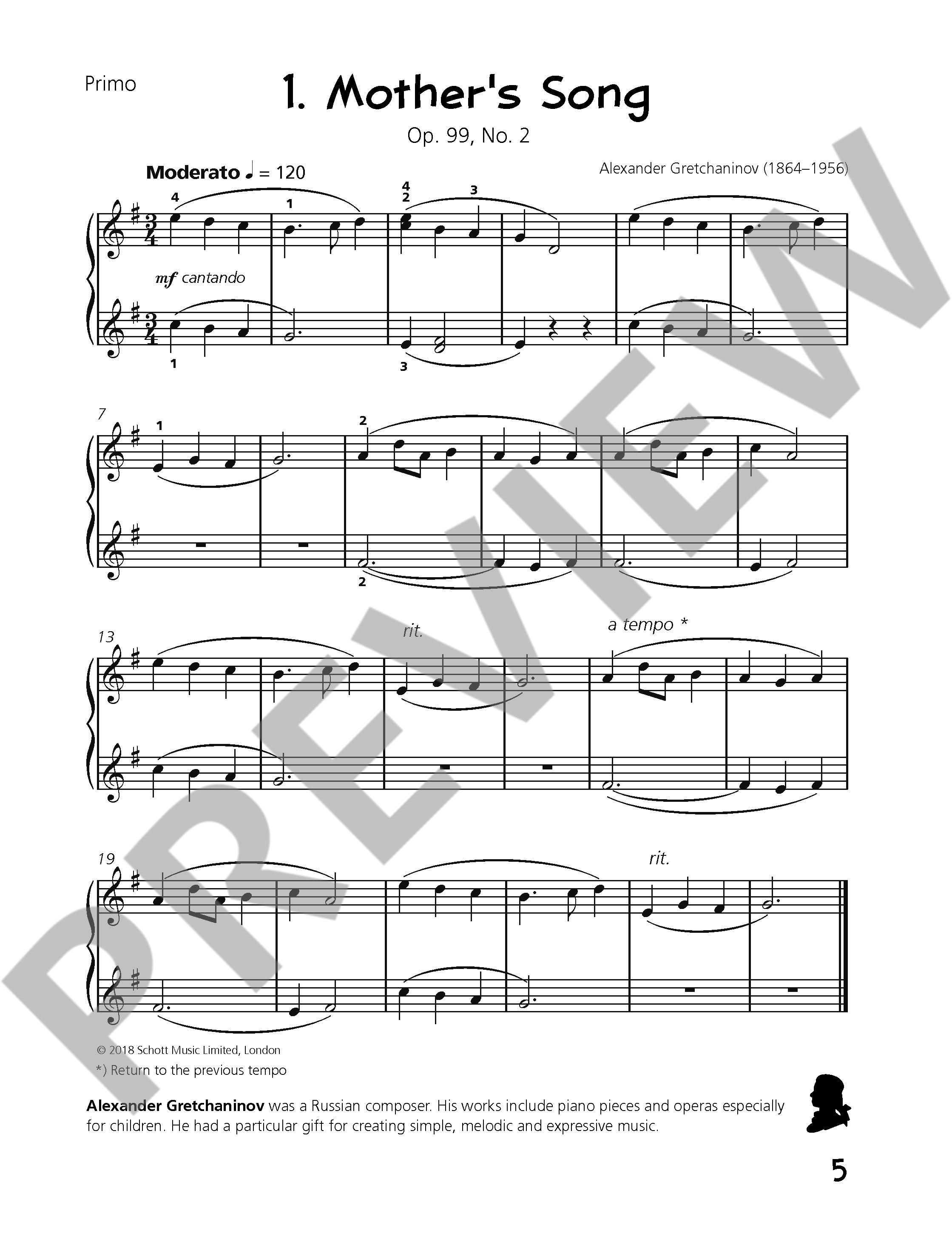 Beispielseite 2 zu Piano junior - Duet Book vol.4 for piano 4 hands (en) score