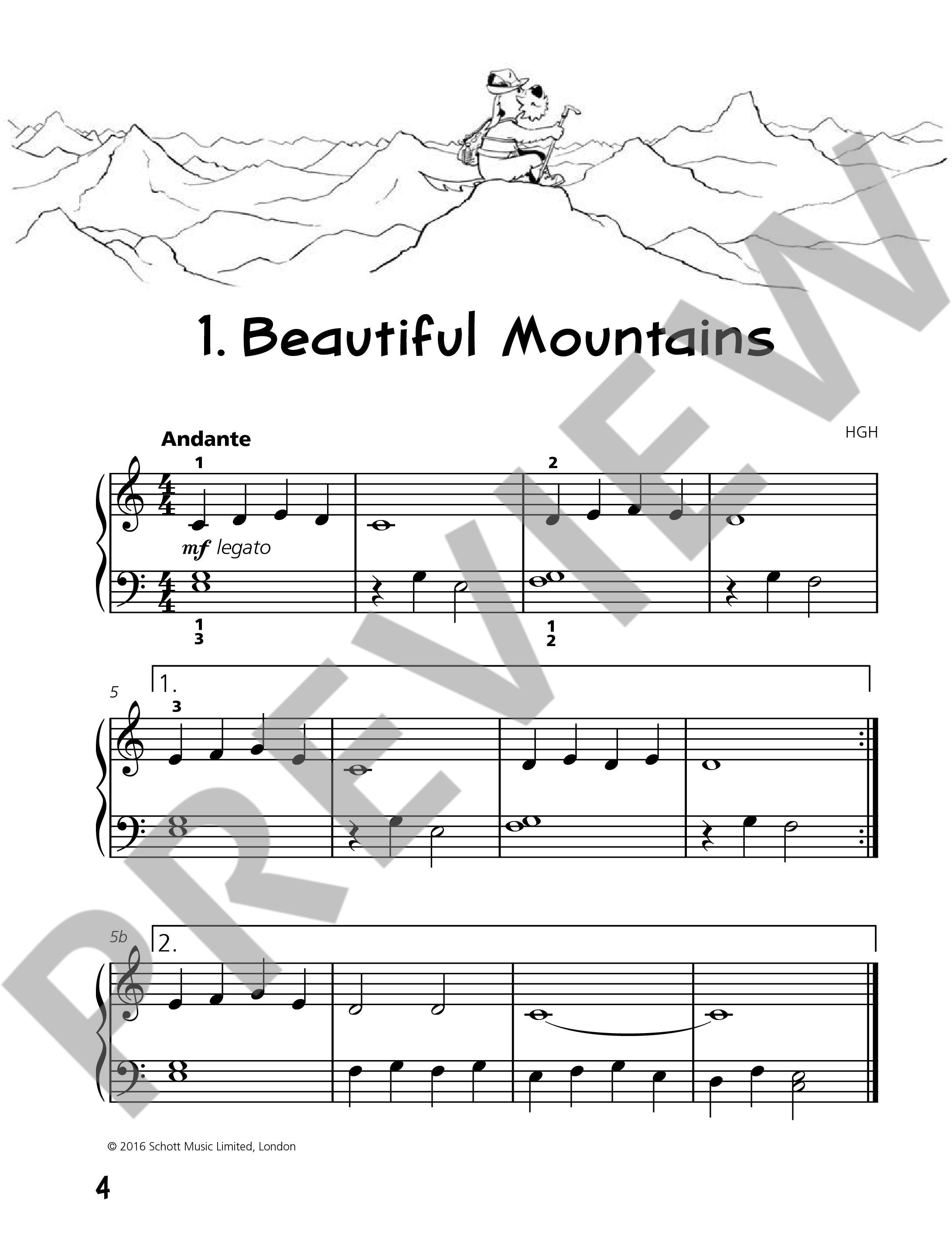 Beispielseite 1 zu Piano junior - Performance Book vol.2 for piano (en) score