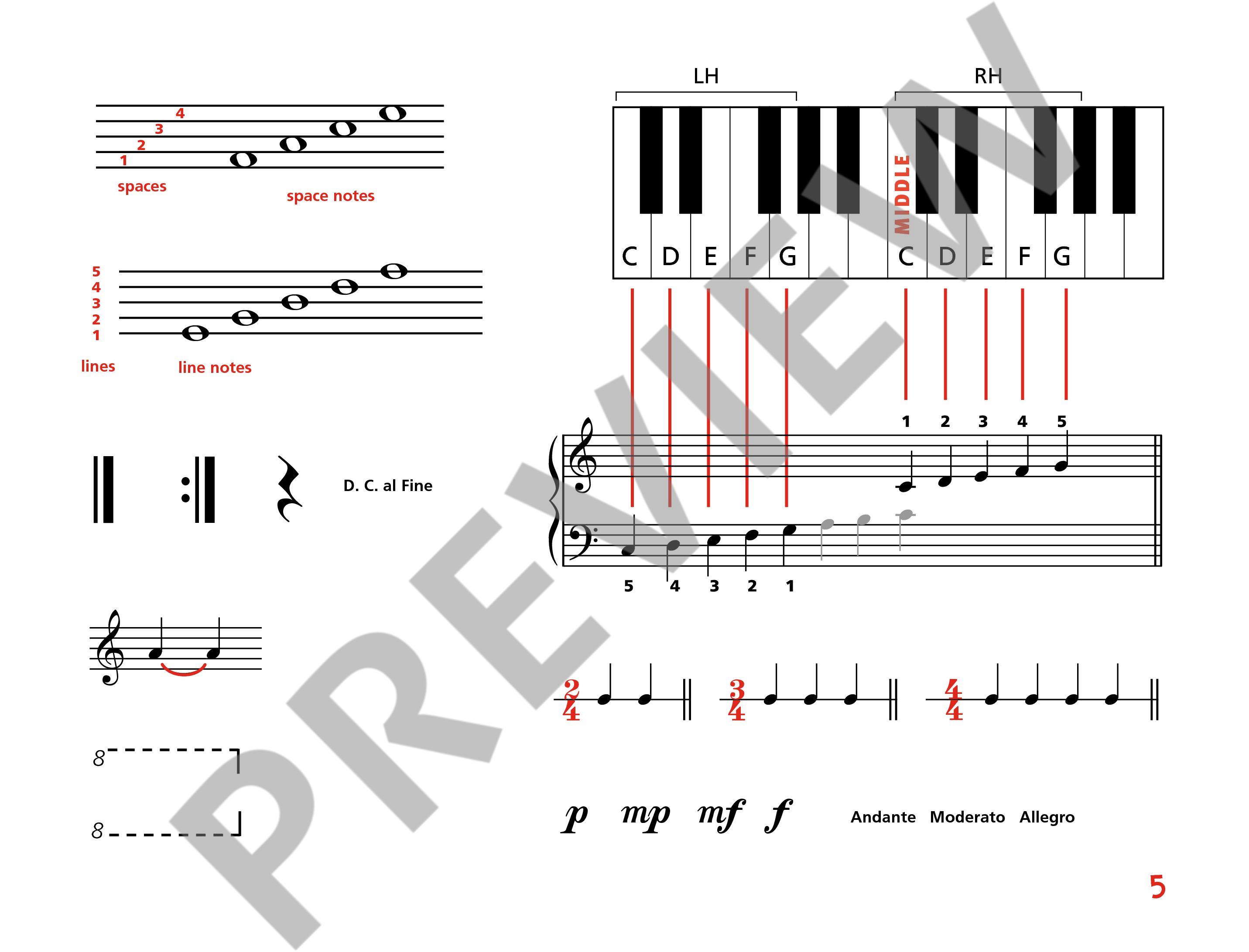 Beispielseite 2 zu Piano junior - Theory Book vol.1 for piano (en) score