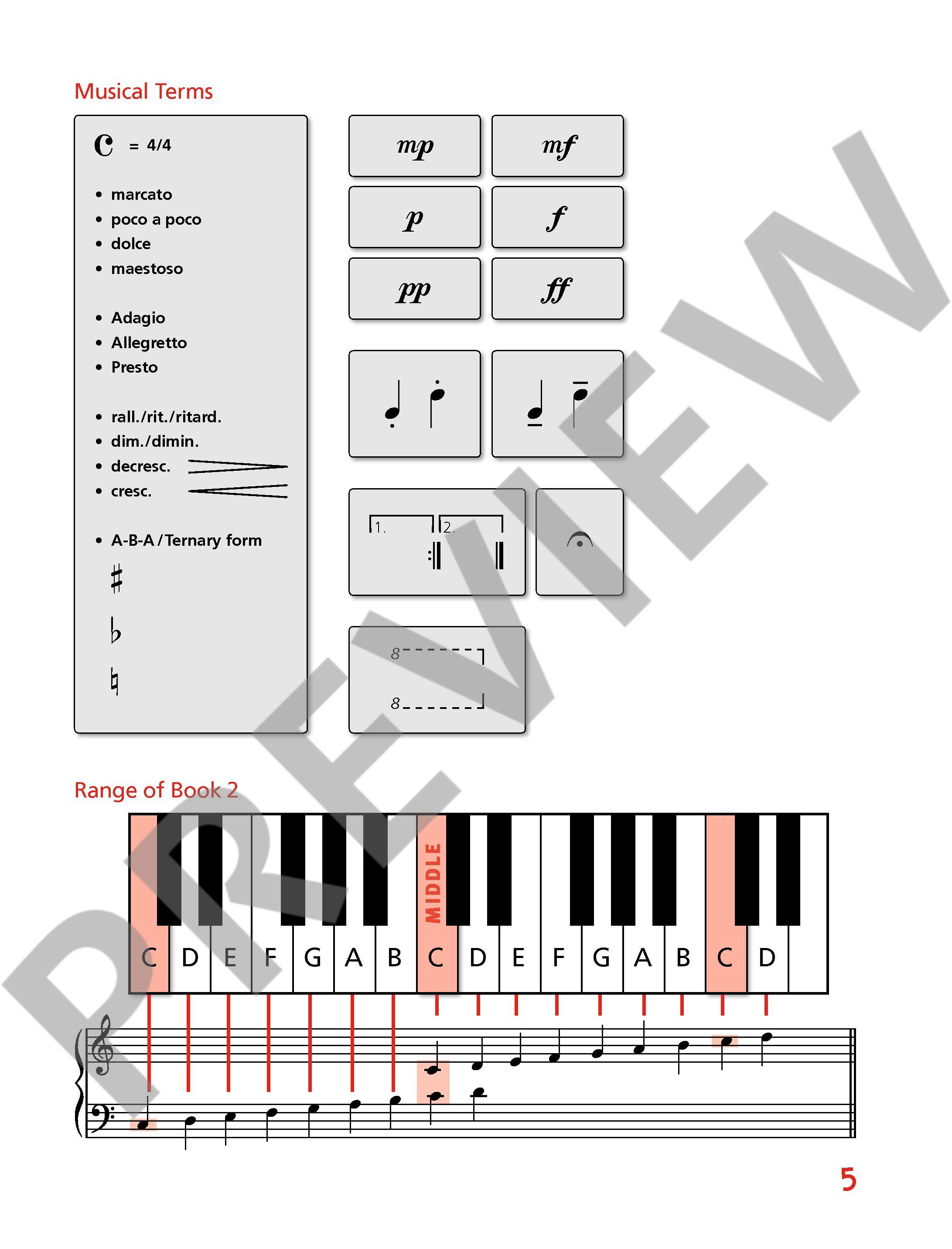 Beispielseite 2 zu Piano junior - Theory Book vol.2 for piano (en) score