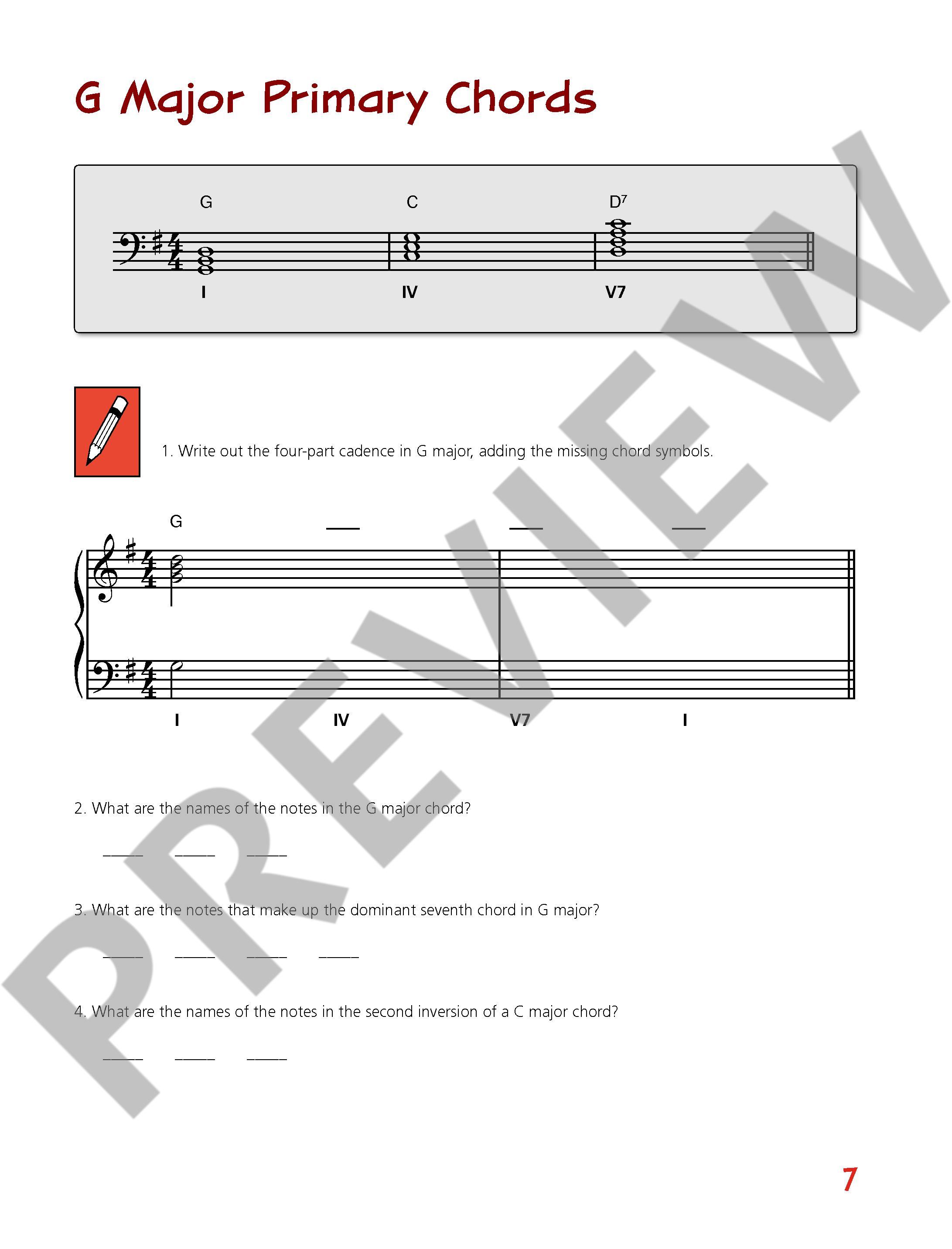 Beispielseite 4 zu Piano junior - Theory Book vol.4 for piano (en) score