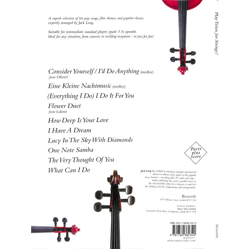 Beispielseite 1 zu Play Trios for Strings for 2 violins and cello score and parts