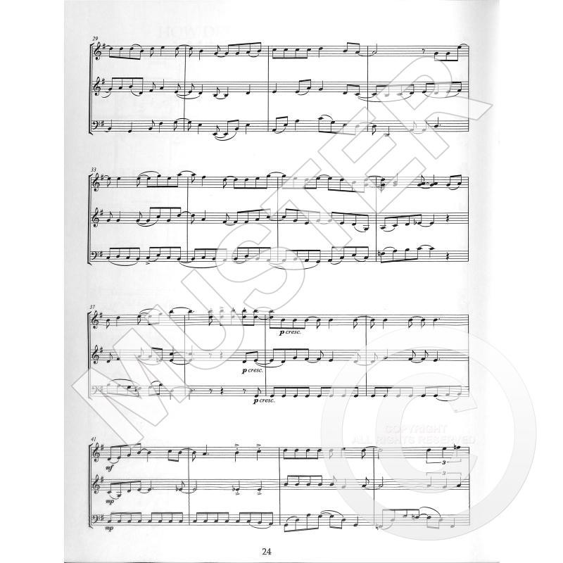 Beispielseite 2 zu Play Trios for Strings for 2 violins and cello score and parts