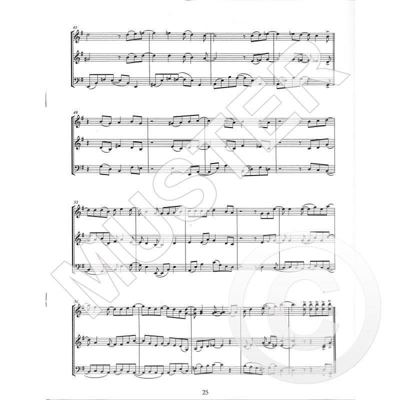 Beispielseite 3 zu Play Trios for Strings for 2 violins and cello score and parts