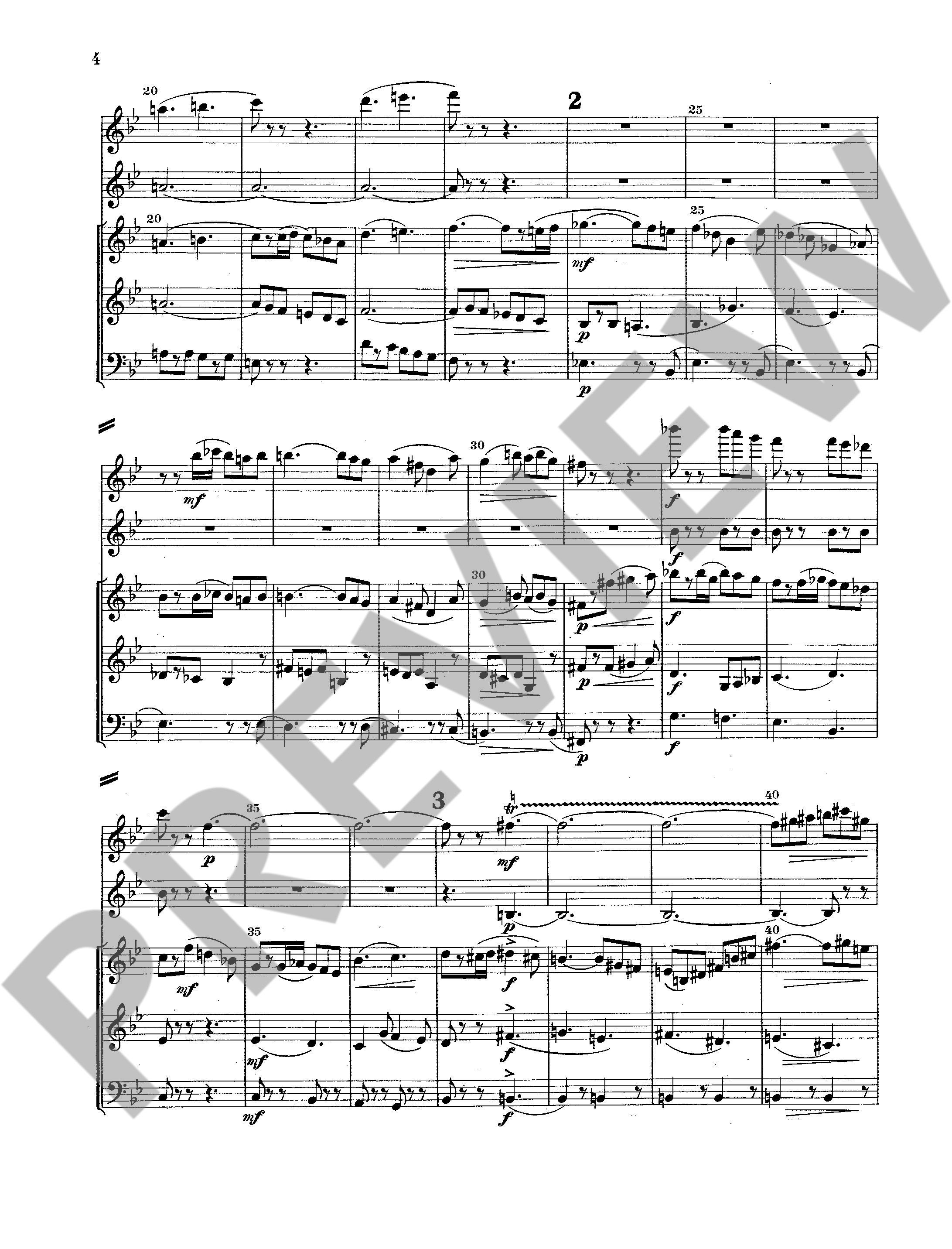 Beispielseite 2 zu Pl�ner Musiktag B Tafelmusik f�r Fl�te, Trompete und Streicher Partitur