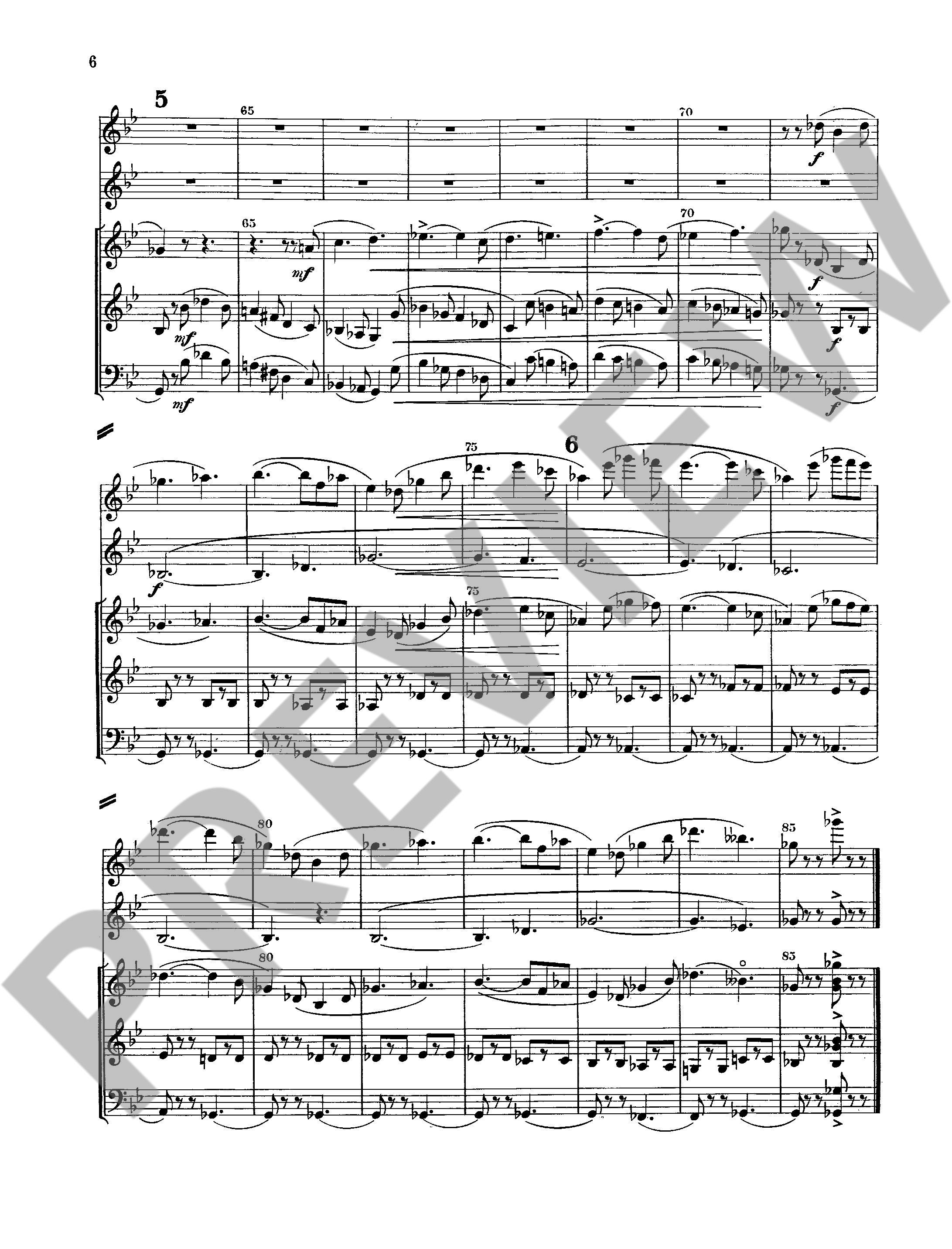 Beispielseite 4 zu Pl�ner Musiktag B Tafelmusik f�r Fl�te, Trompete und Streicher Partitur