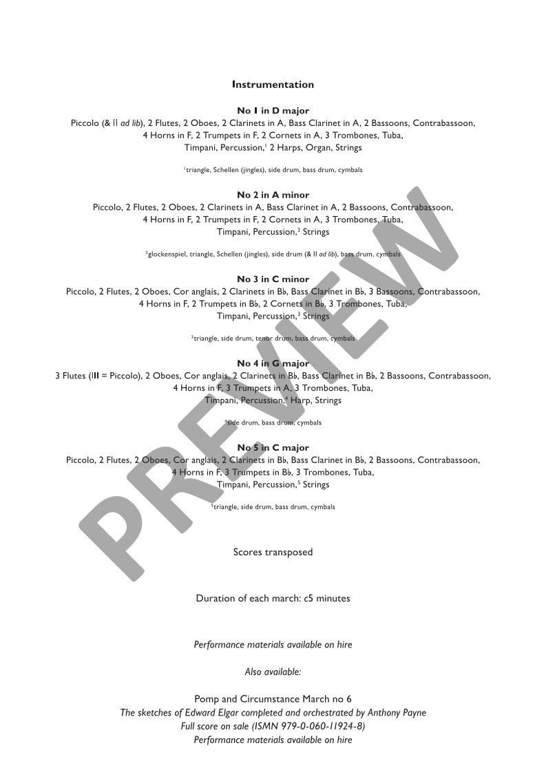 Beispielseite 4 zu Pomp and Circumstance op. 39 for orchestra study score