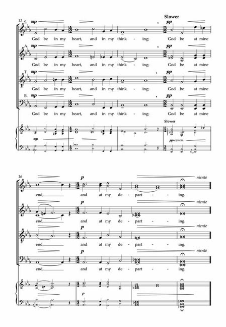 Beispielseite 1 zu Prayers for Peace for mixed chorus (with optional piano) score
