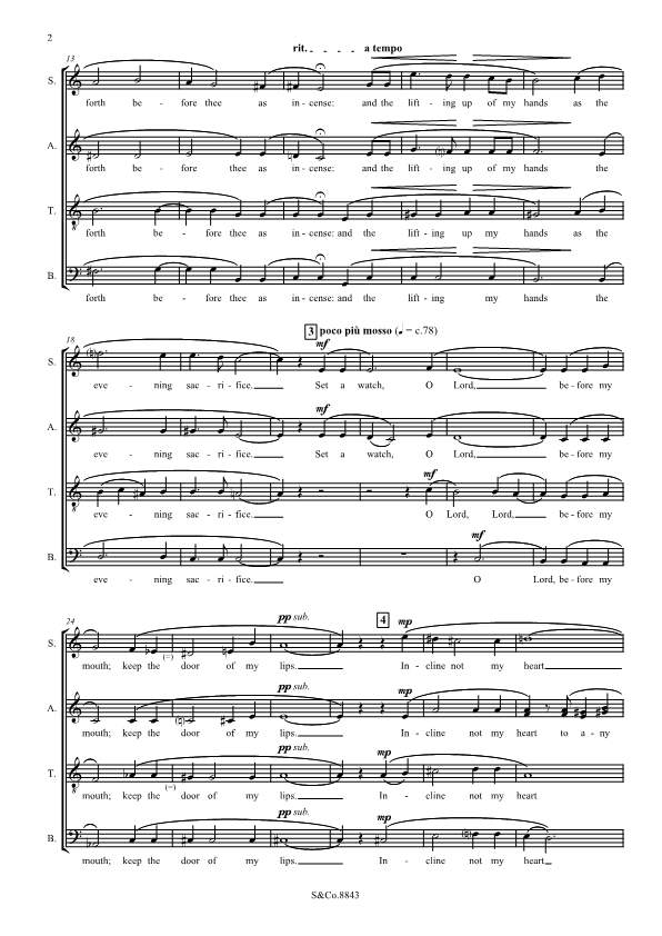 Beispielseite 2 zu Psalm 141 for mixed chorus a cappella score