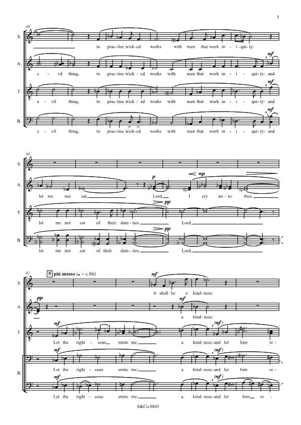 Beispielseite 3 zu Psalm 141 for mixed chorus a cappella score
