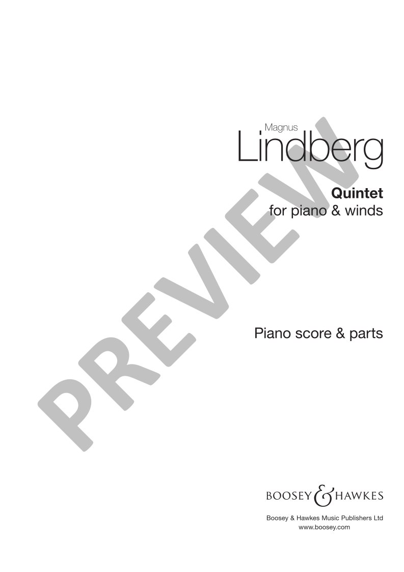Beispielseite 1 zu Quintet for oboe, clarinet, horn in F, bassoon and piano score and parts