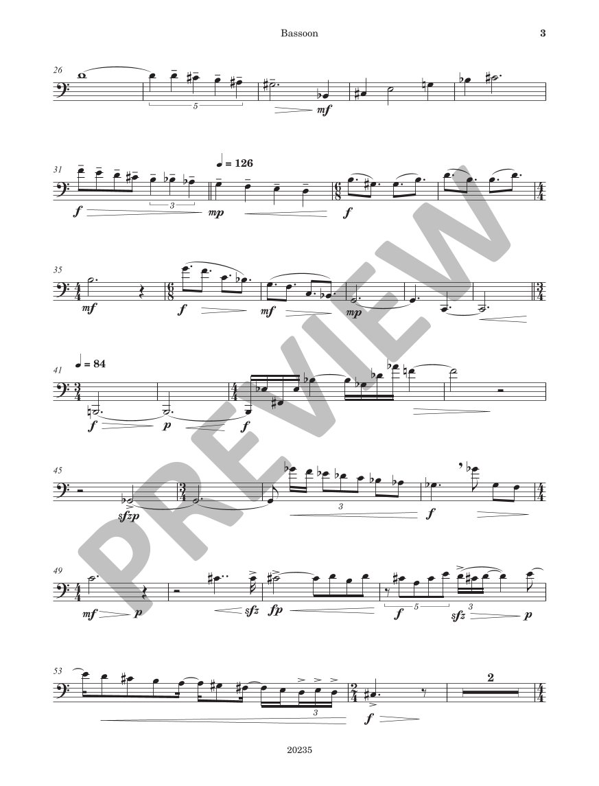 Beispielseite 15 zu Quintet for oboe, clarinet, horn in F, bassoon and piano score and parts