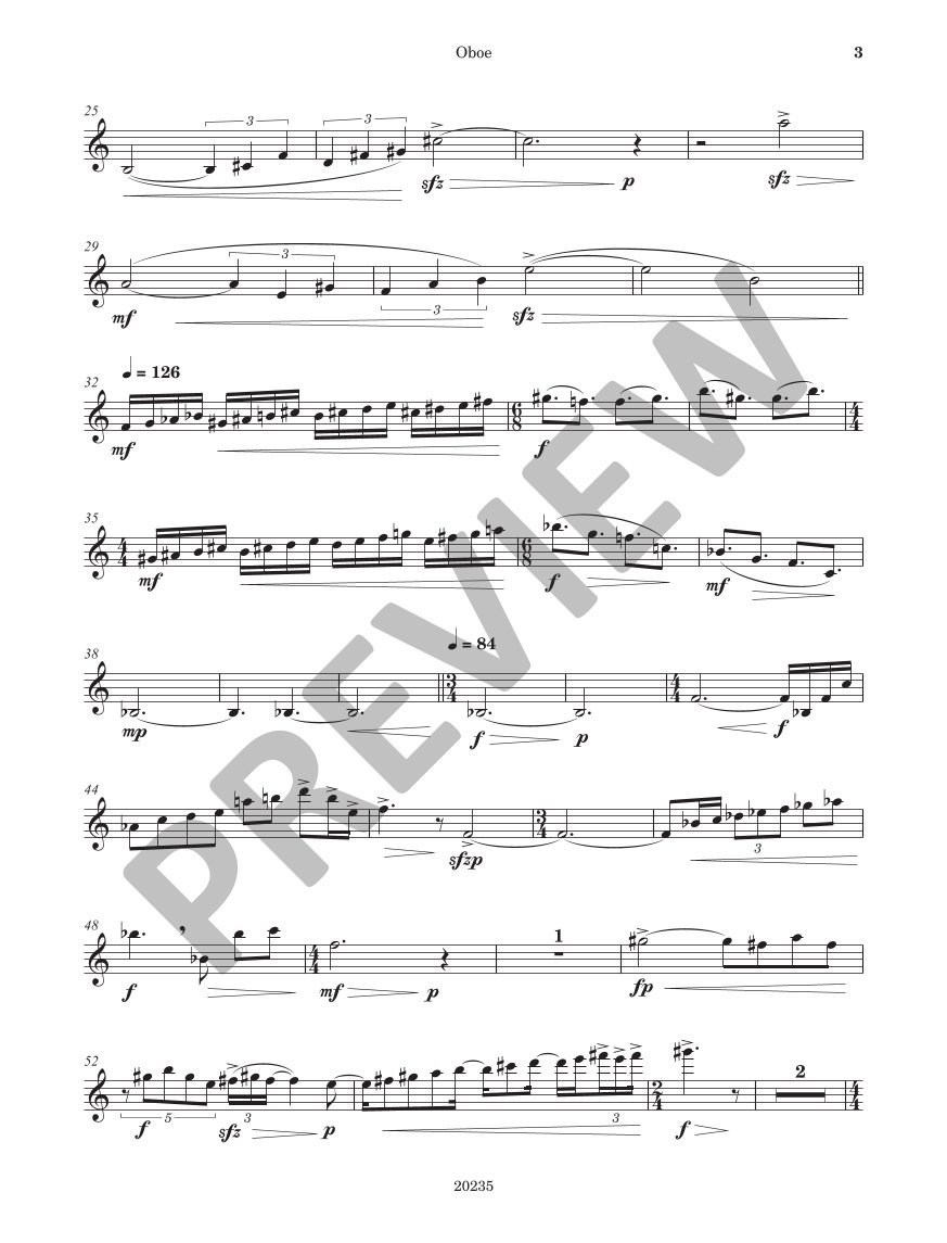 Beispielseite 9 zu Quintet for oboe, clarinet, horn in F, bassoon and piano score and parts