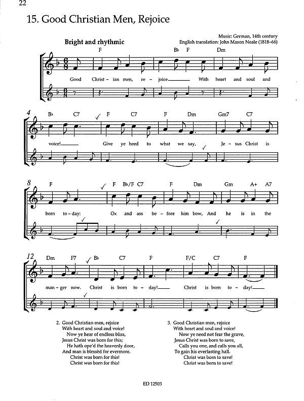 Beispielseite 2 zu Recorders for Christmas (+CD)  - 20 Christmas Carols for 1 or 2 descant recorders Score