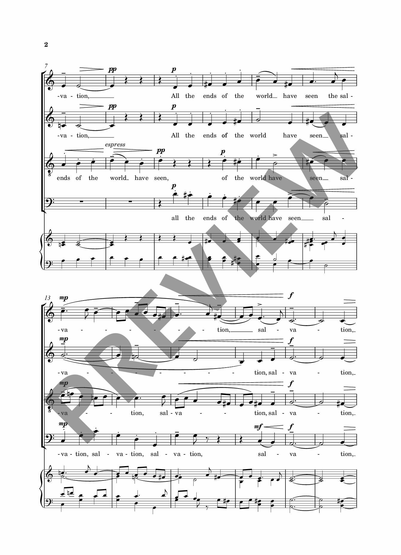 Beispielseite 2 zu Rejoice! for mixed chorus a cappella vocal score (en)