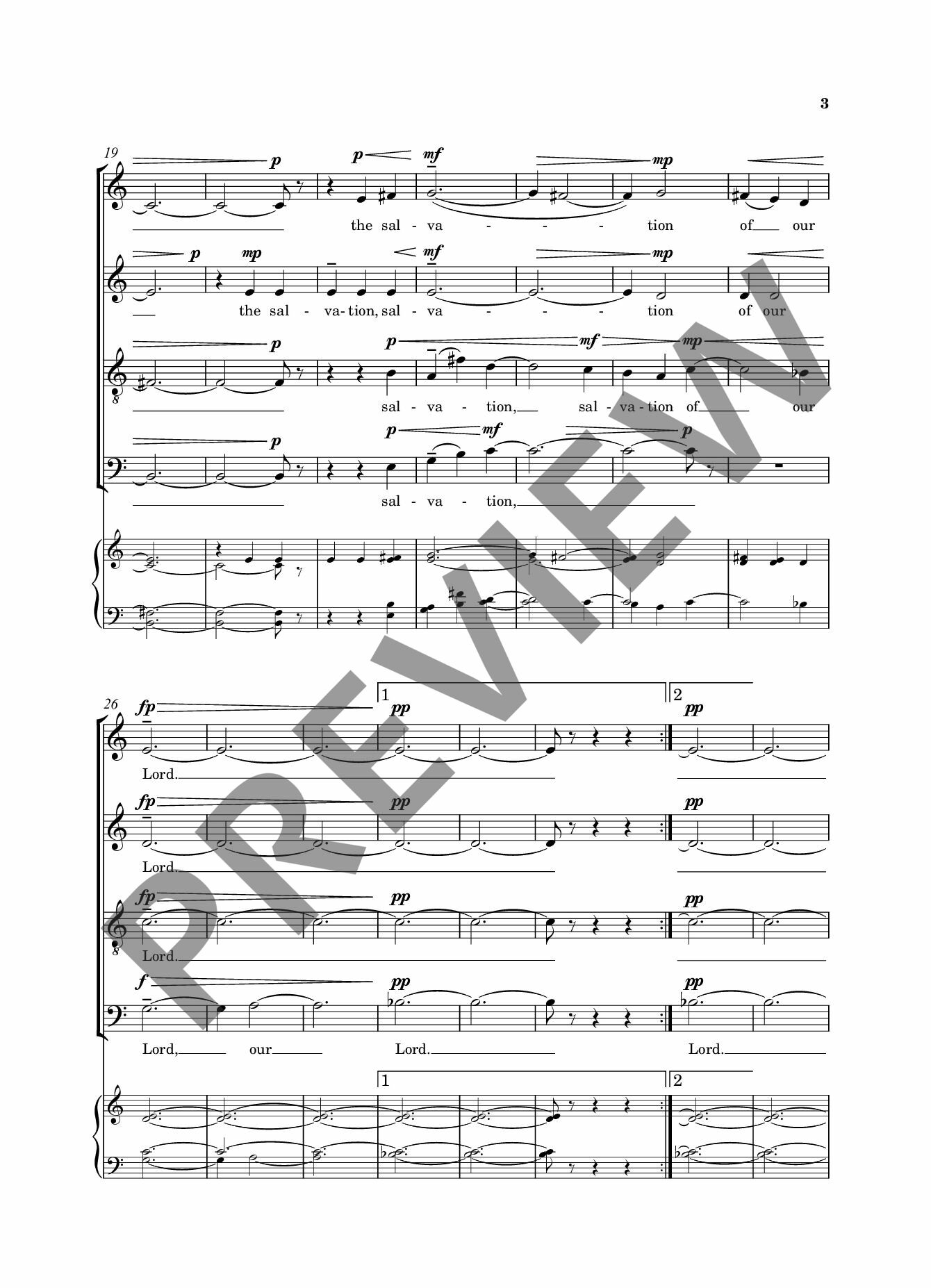 Beispielseite 3 zu Rejoice! for mixed chorus a cappella vocal score (en)