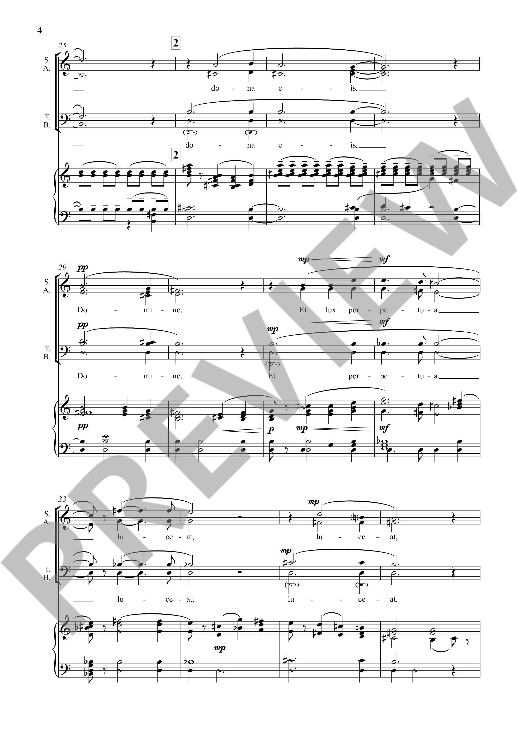 Beispielseite 4 zu Requiem for mixed chorus and orchestra vocal score