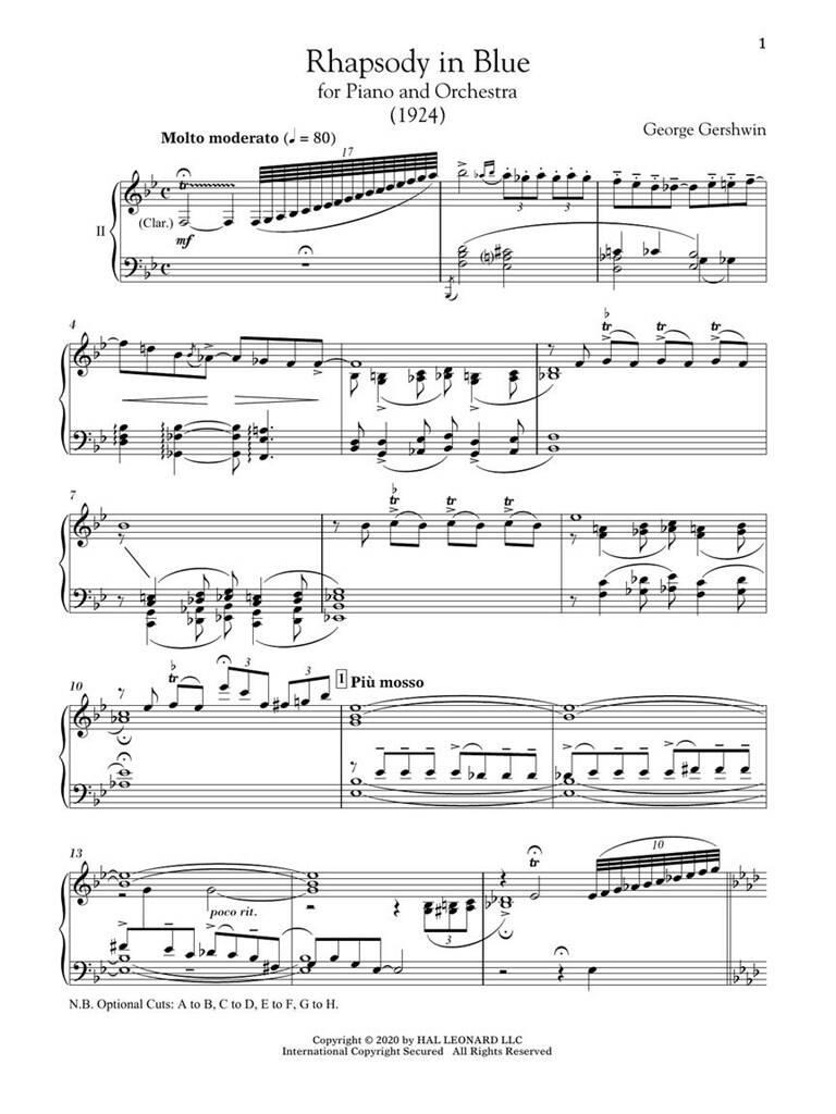 Beispielseite 4 zu Rhapsody in Blue for 2 pianos for 4 hands 2 scores