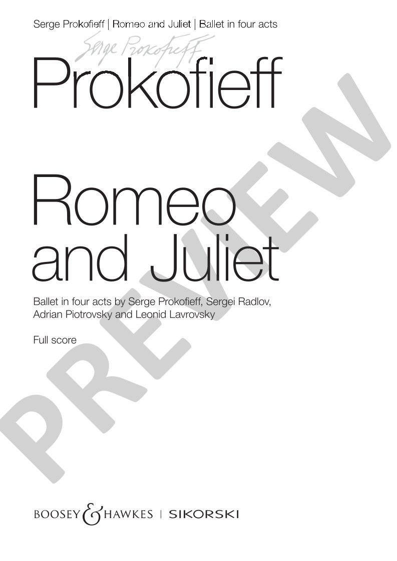Beispielseite 1 zu Romeo and Juliet op. 64  for orchestra study score