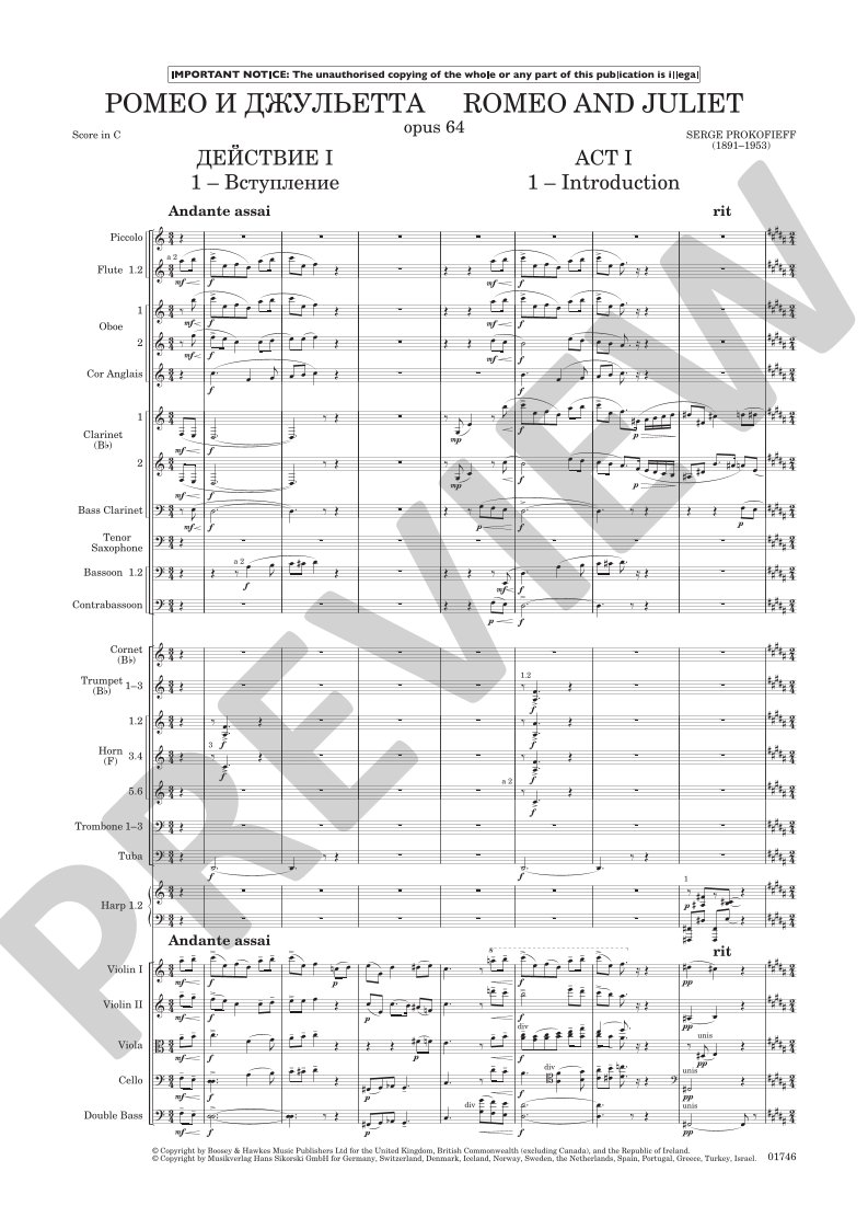 Beispielseite 8 zu Romeo and Juliet op. 64  for orchestra study score