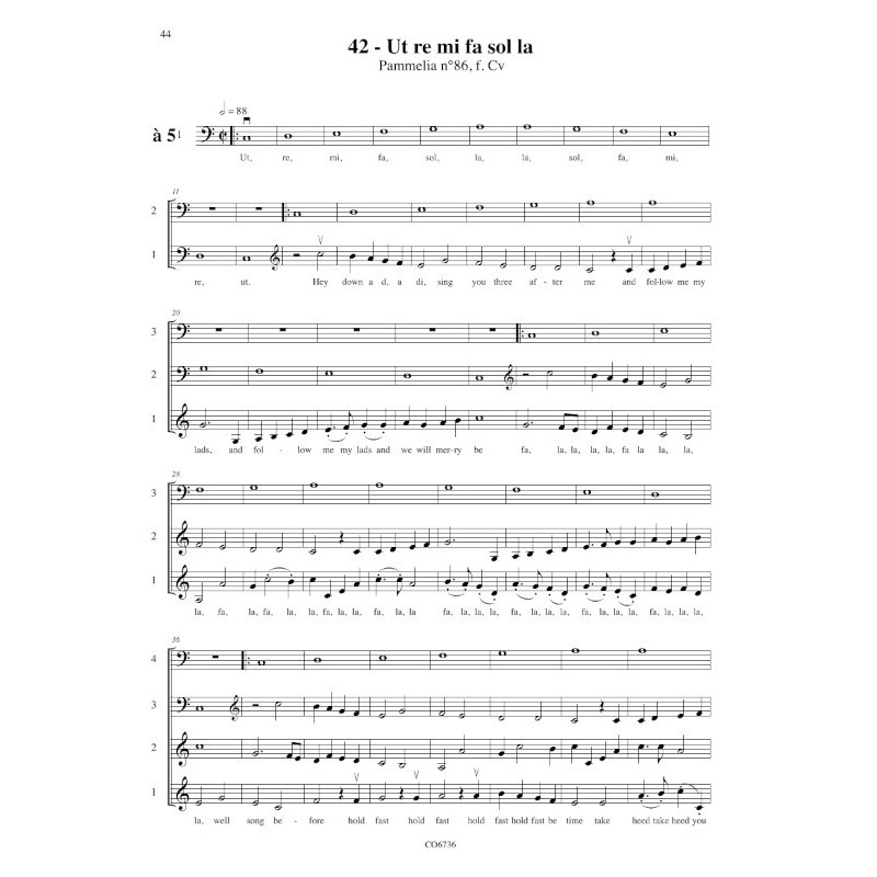 Beispielseite 2 zu Rounds or Catches for 3-11 instruments in F and C clefs score