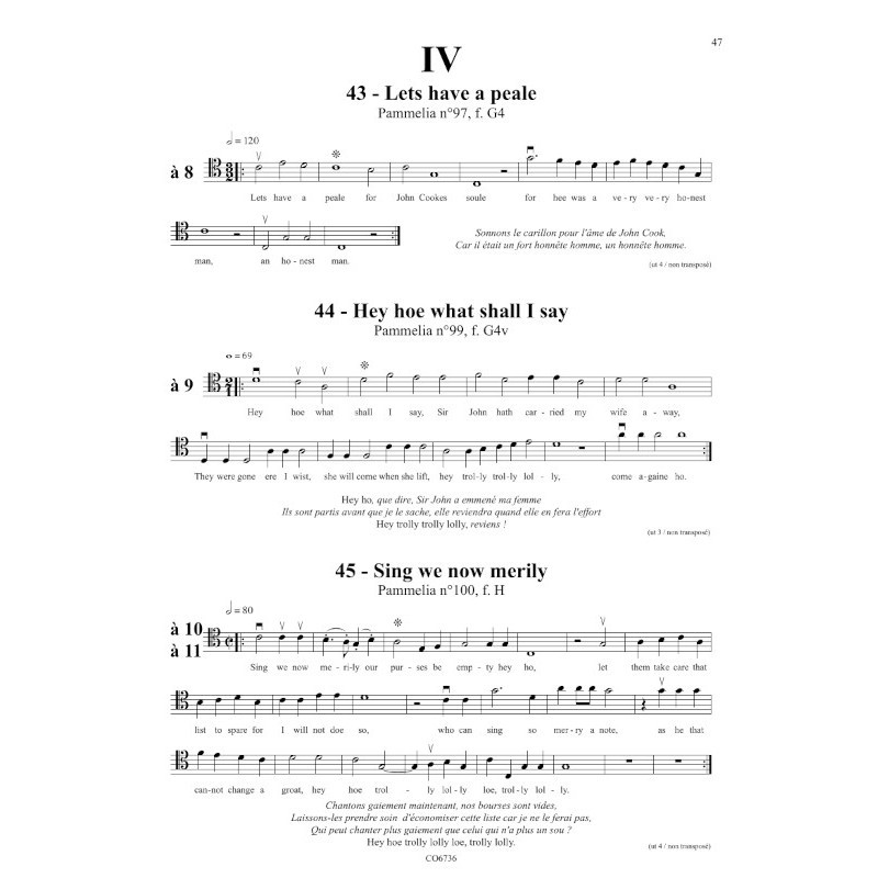 Beispielseite 3 zu Rounds or Catches for 3-11 instruments in F and C clefs score
