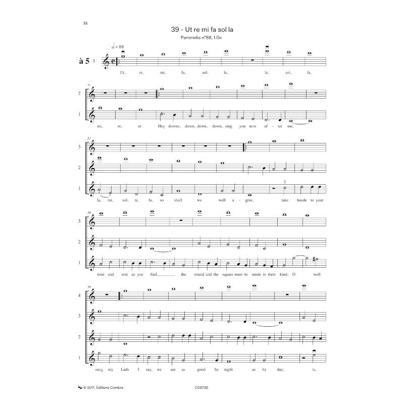 Beispielseite 3 zu Rounds or Catches for 3-11 instruments in G clef score
