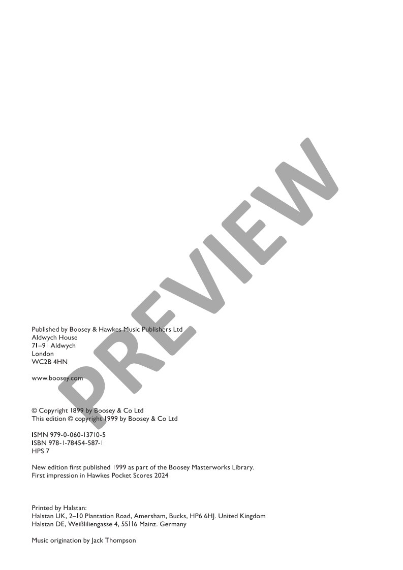 Beispielseite 2 zu Sea Pictures op. 37 for contralto and orchestra study score
