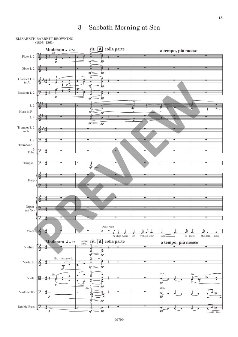 Beispielseite 7 zu Sea Pictures op. 37 for contralto and orchestra study score
