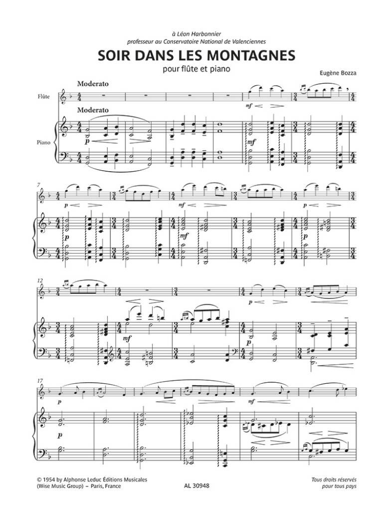 Beispielseite 1 zu Soir dans les Montagnes pour flute et piano