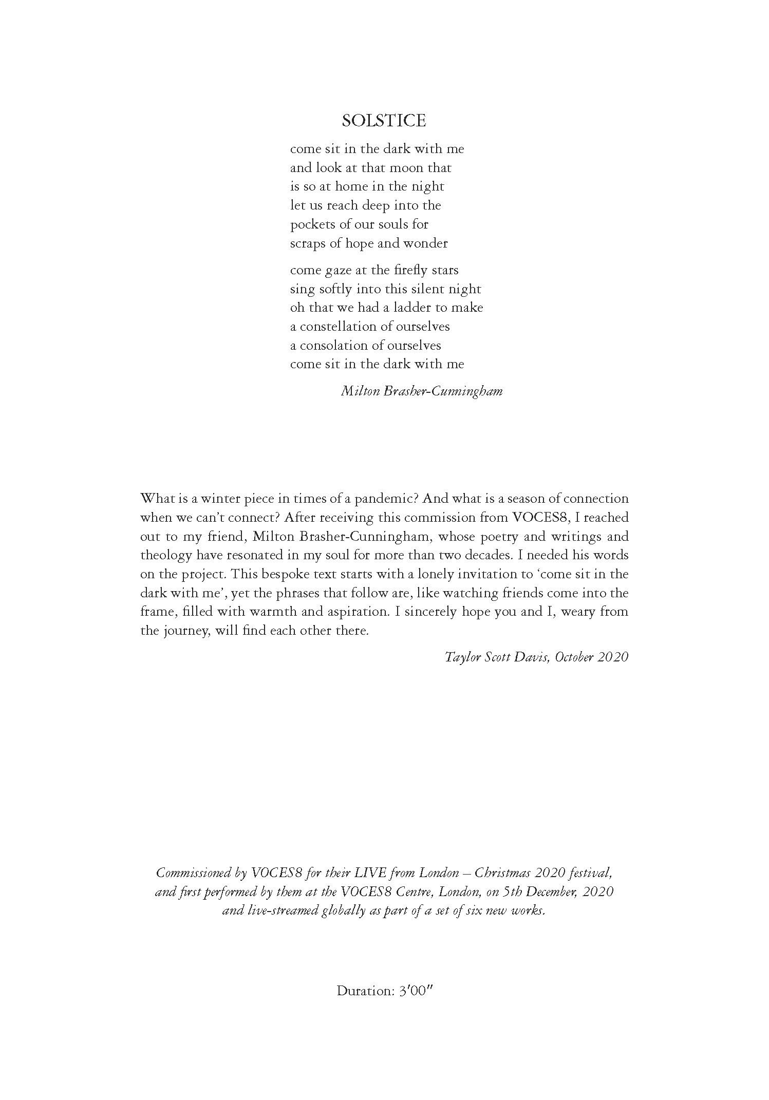 Beispielseite 1 zu Solstice for mixed chorus (SSAATTBB) a cappella score (en)
