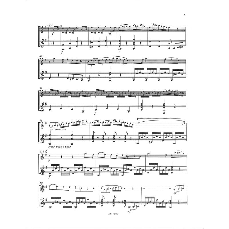 Beispielseite 1 zu Sonata in G Major op.38 for flute and guitar score and flute part