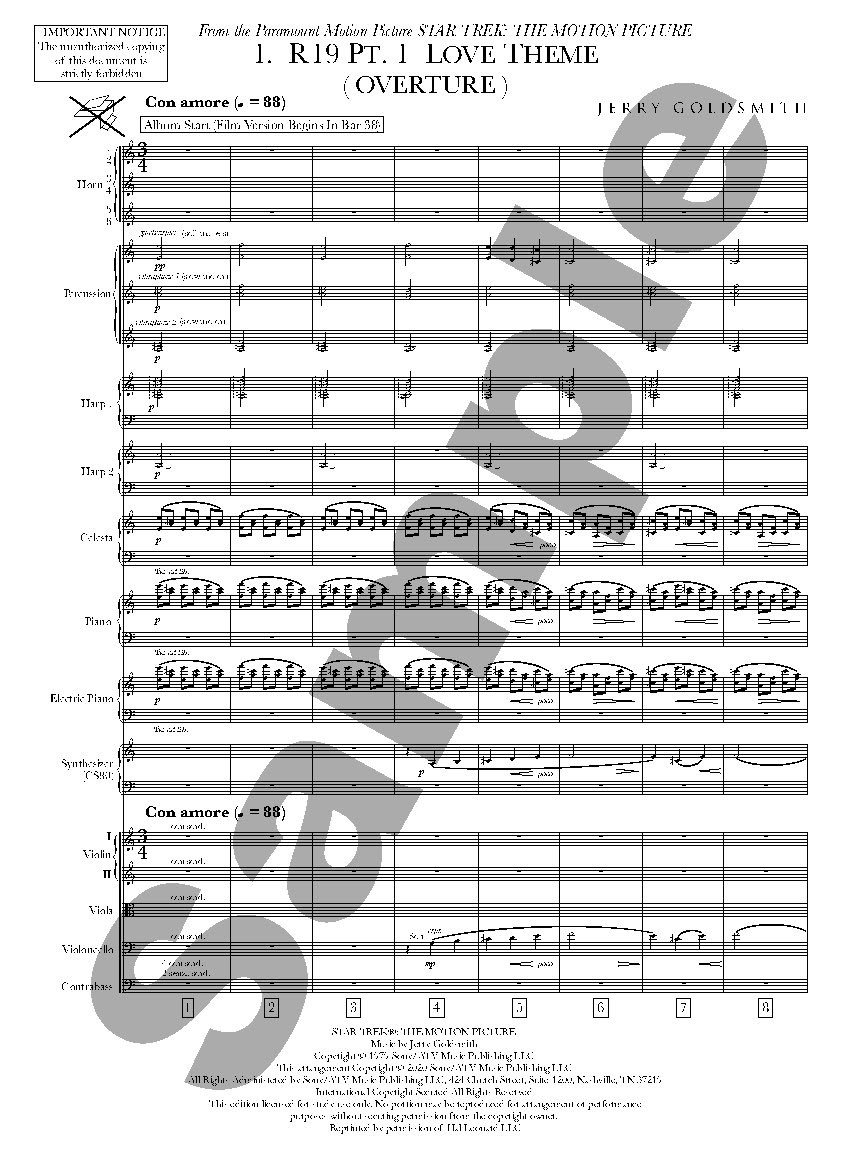 Beispielseite 3 zu Star Trek: The Motion Picture for orchestra score