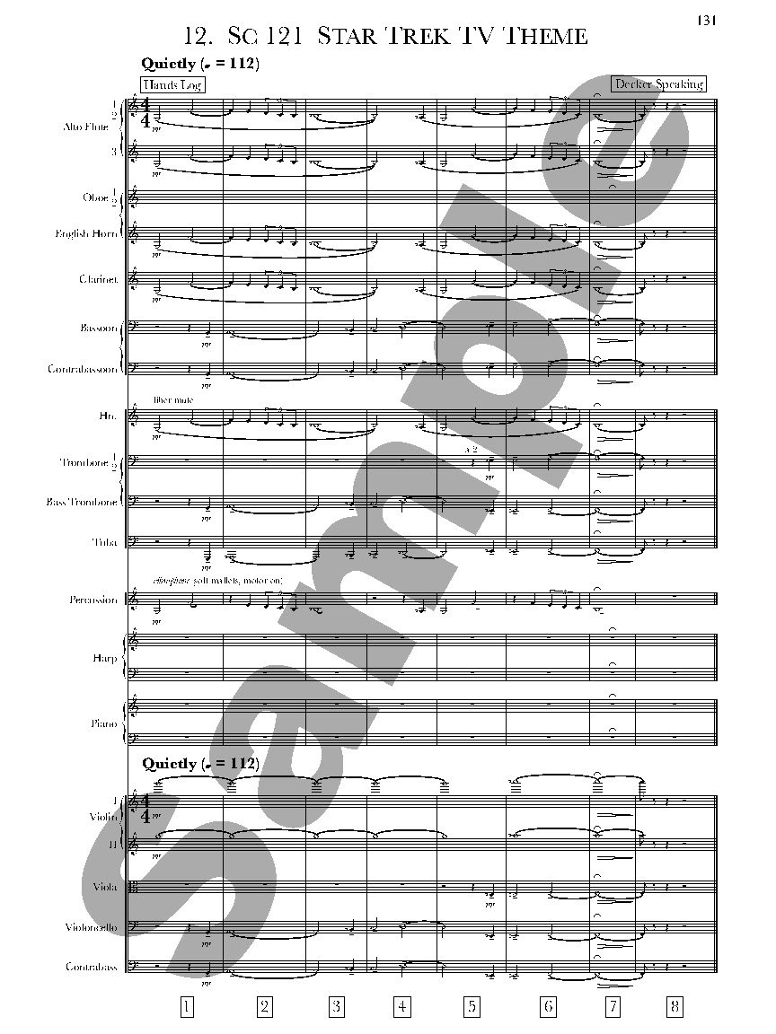 Beispielseite 4 zu Star Trek: The Motion Picture for orchestra score
