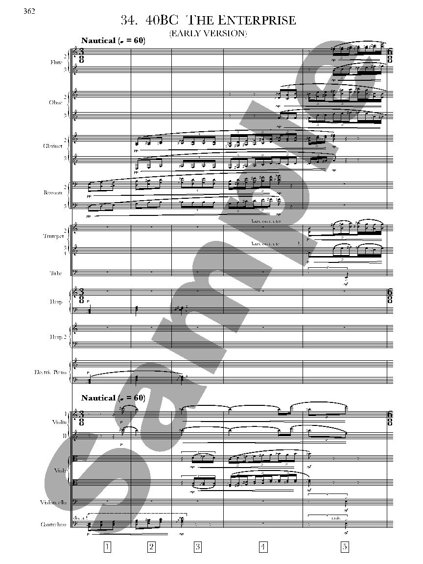 Beispielseite 6 zu Star Trek: The Motion Picture for orchestra score
