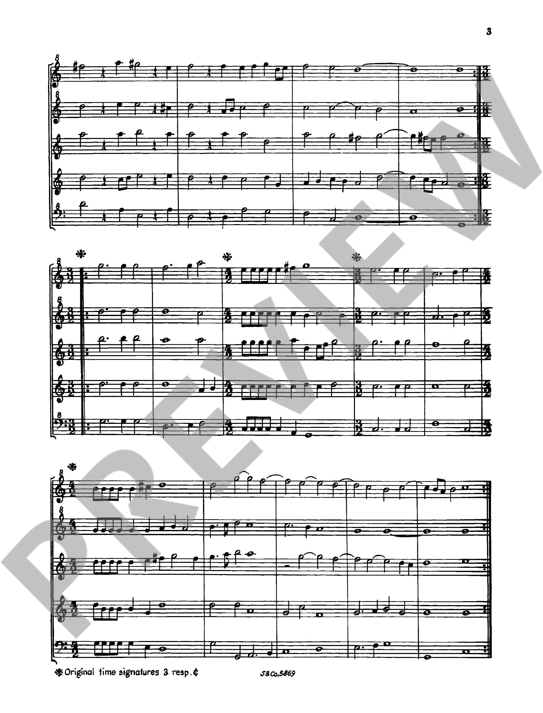 Beispielseite 2 zu Suite no.18 for ssatb recorders for 5 recorders (SSATB) score
