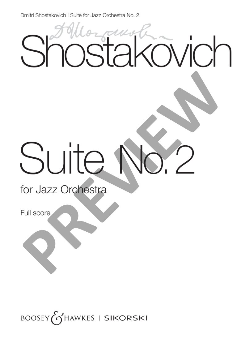Beispielseite 1 zu Suite No. 2 for jazz orchestra study score