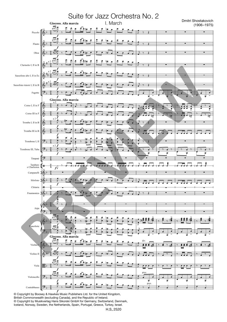 Beispielseite 4 zu Suite No. 2 for jazz orchestra study score