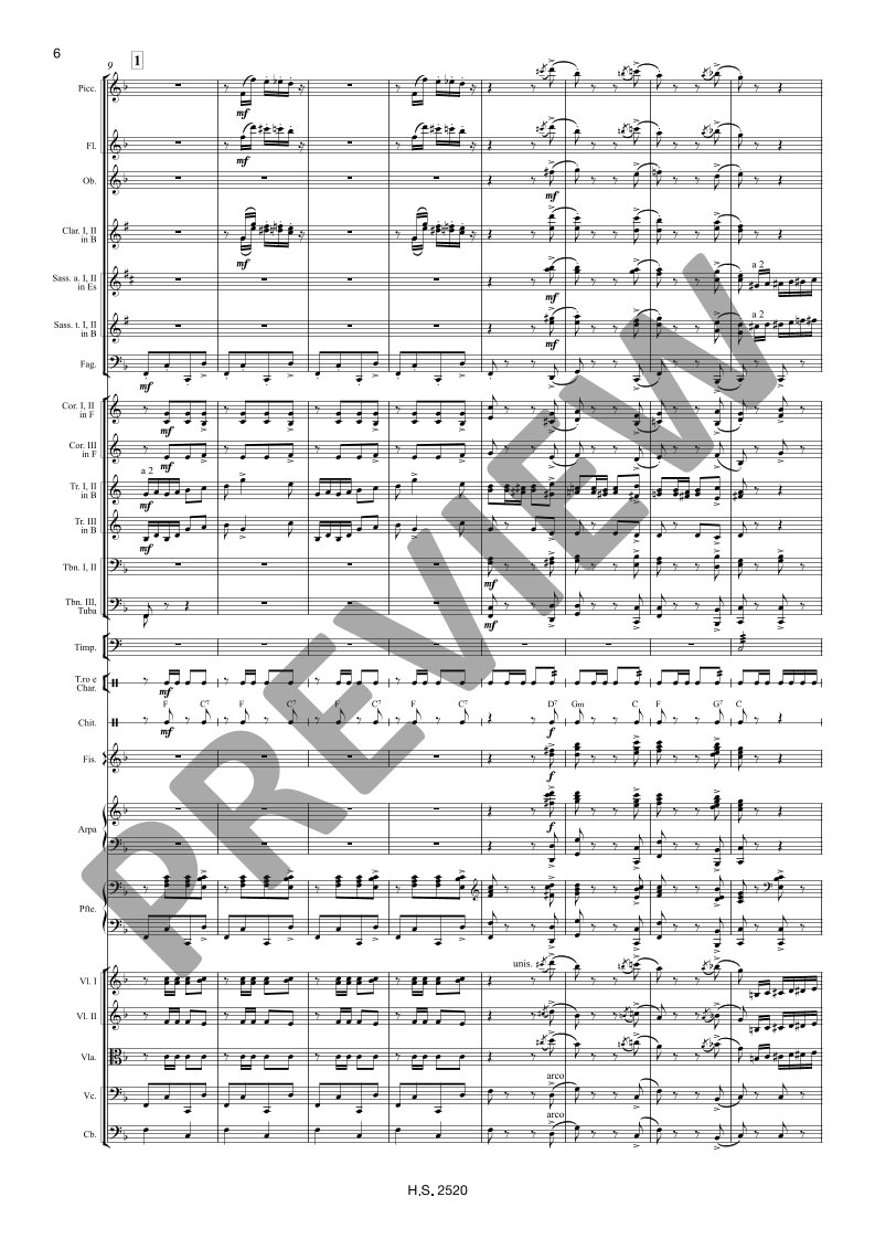 Beispielseite 5 zu Suite No. 2 for jazz orchestra study score