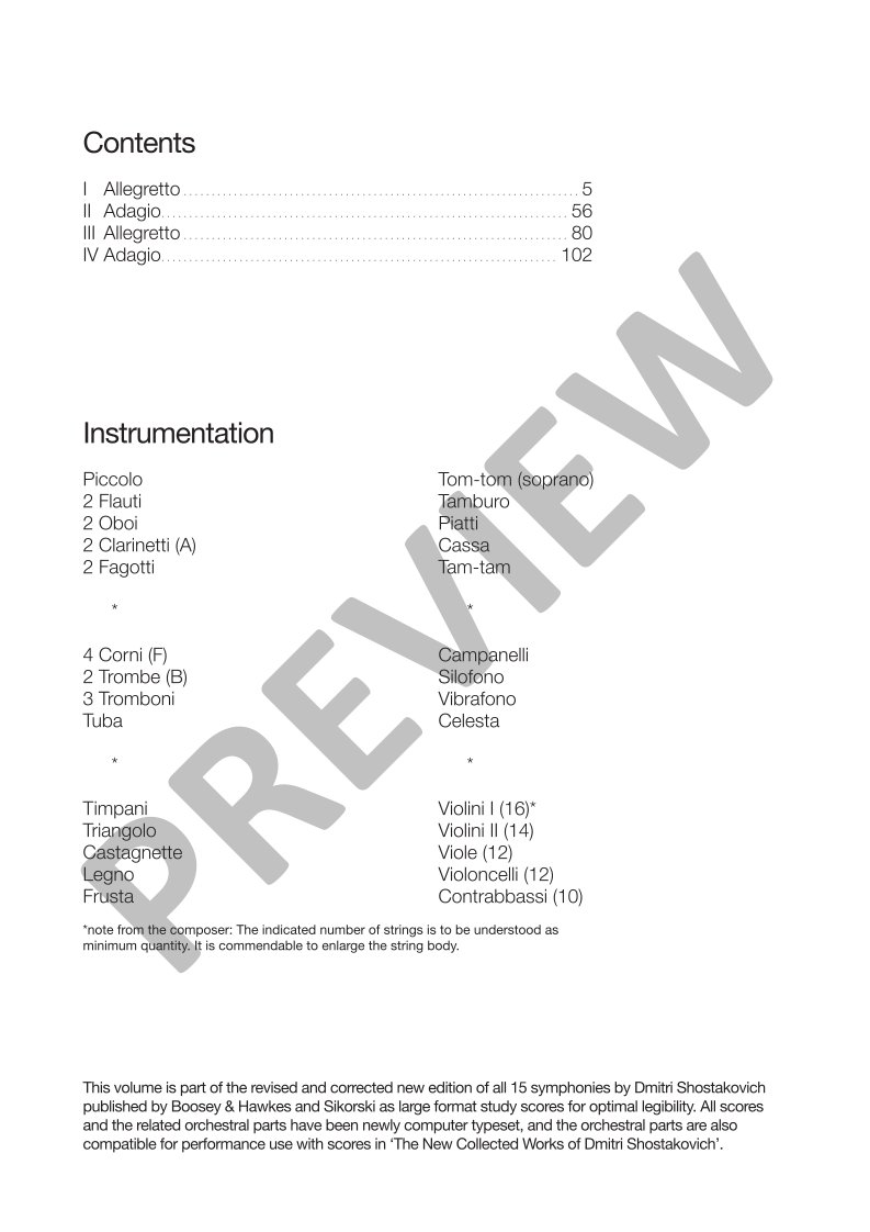 Beispielseite 3 zu Symphony in A major No.15 op.141 for orchestra study score