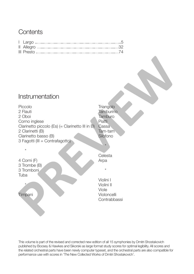 Beispielseite 3 zu Symphony in B minor no. 6 op. 54 for orchestra study score