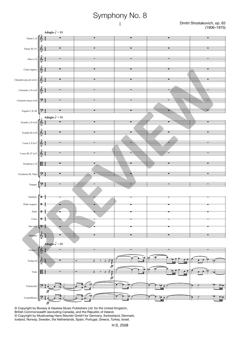 Beispielseite 4 zu Symphony in c minor No. 8 op. 65 for orchestra study score