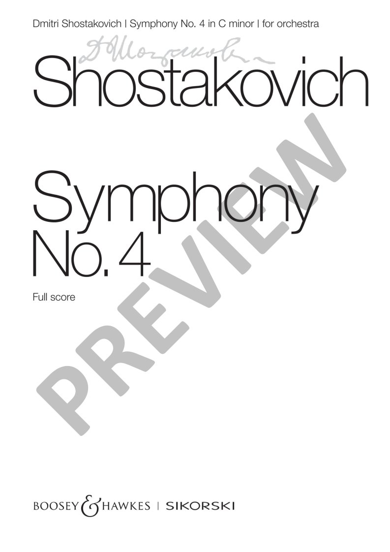 Beispielseite 1 zu Symphony No. 4 op. 43 for orchestra study score