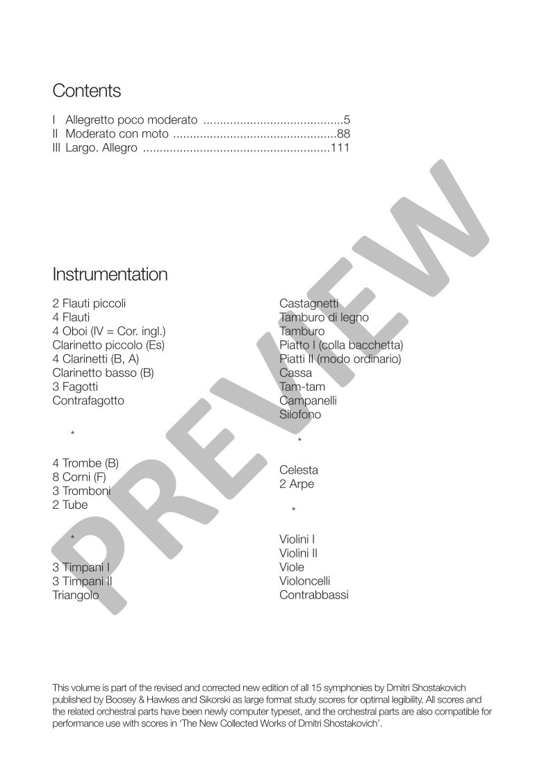 Beispielseite 3 zu Symphony No. 4 op. 43 for orchestra study score