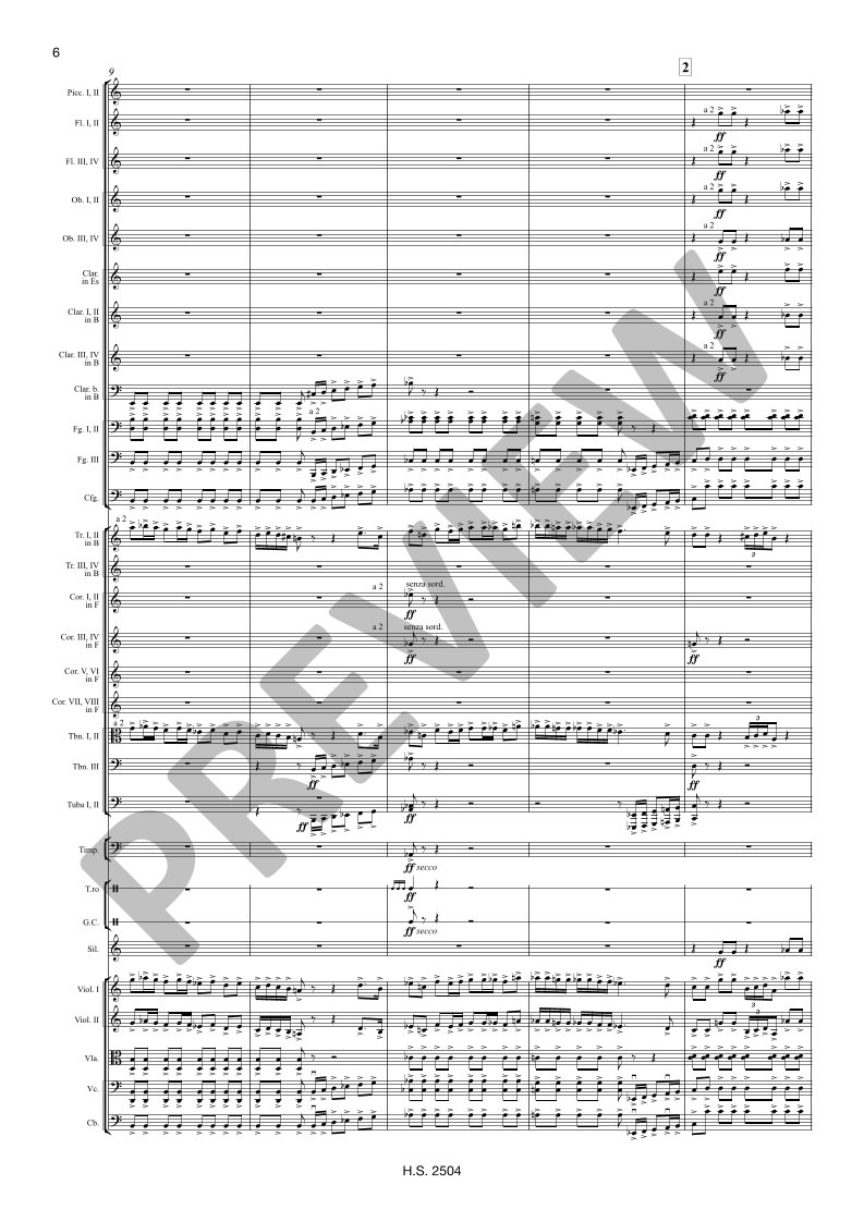 Beispielseite 5 zu Symphony No. 4 op. 43 for orchestra study score