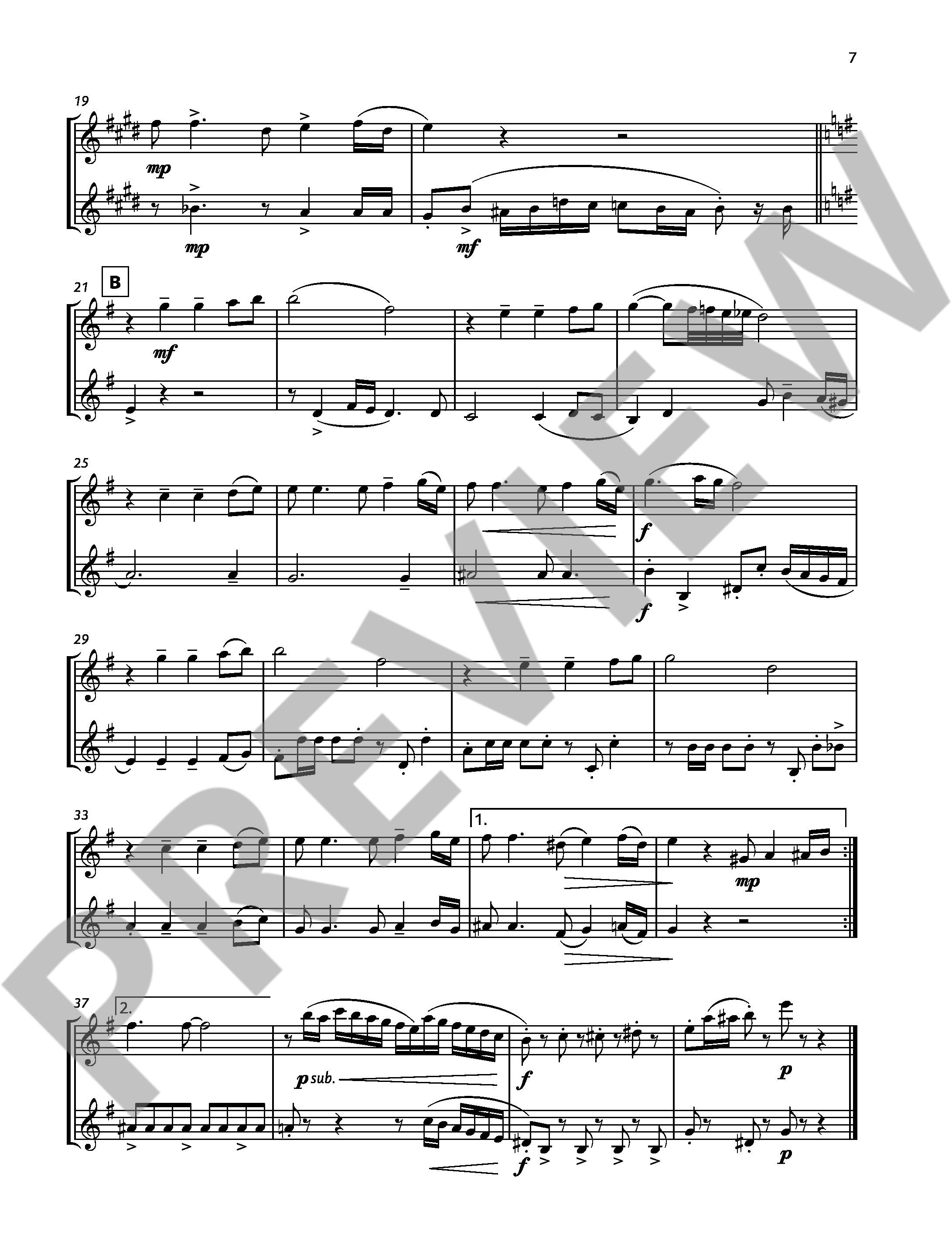 Beispielseite 2 zu Tango for two for 2 saxophones (AA/TT) score