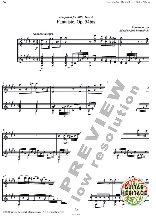 Beispielseite 1 zu The Collected Guitar Works vol.14 for 2 guitars study score