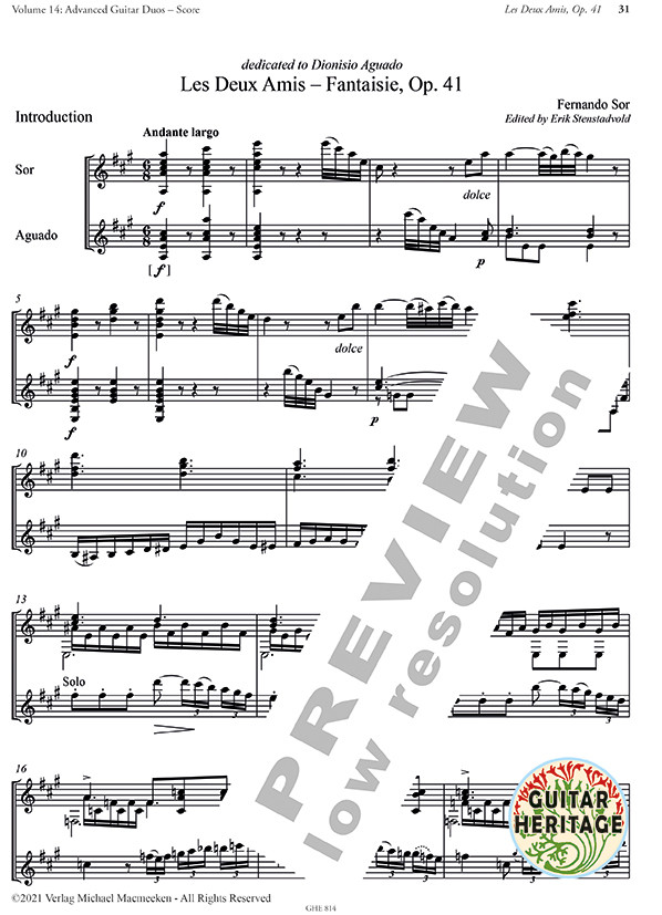 Beispielseite 2 zu The Collected Guitar Works vol.14 for 2 guitars study score