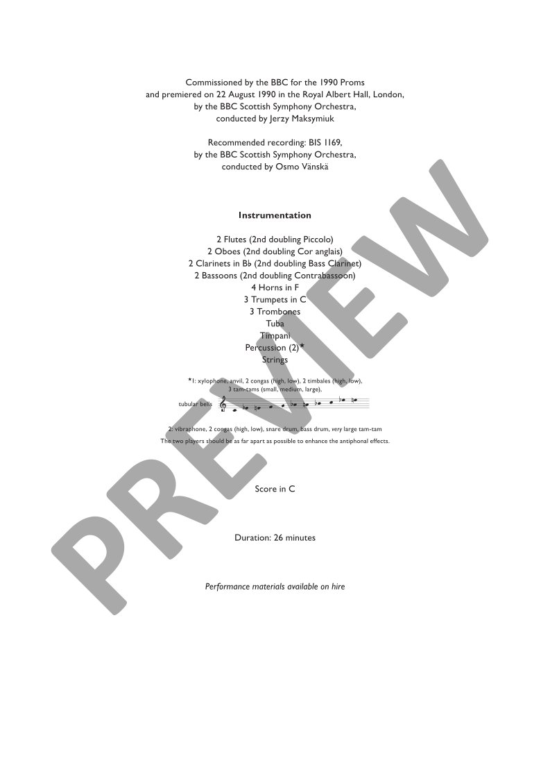 Beispielseite 5 zu The Confession of Isobel Gowdie for orchestra study score